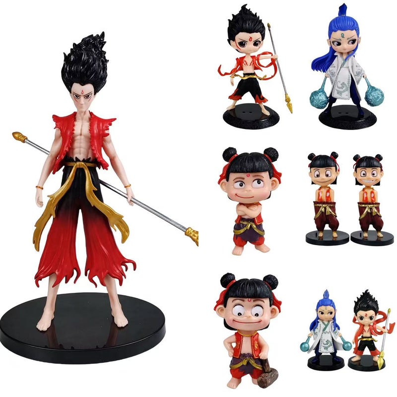 Trendy Super Cute Nezha And Ao Bing Model Figurine Nezha 2: The Magic Child Birthday Cake Decoration For Children - Image 3